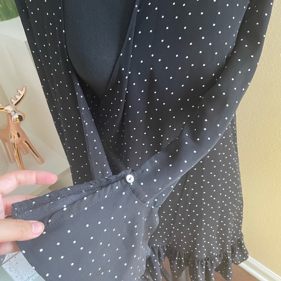Polka Dot Wrap Mini Dress - Picture 6 of 8